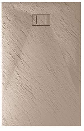 Idralite Bac à Douche 90x150x2,6 CM Rectangulaire Tortourelle Effet Pierre Mod. Blend