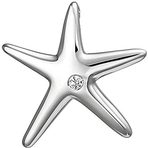 Jobo Damen-Anhänger Seestern aus 925 Sterling Silber mit Zirkonia