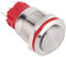 Interrupteur à Bouton-Poussoir, DC 9-30V 1NO 1NC Interrupteur à Bouton-Poussoir à Verrouillage Interrupteur à Bouton-Poussoir Rond Autobloquant en Acier Inoxydable(Tête Haute autobloquante)