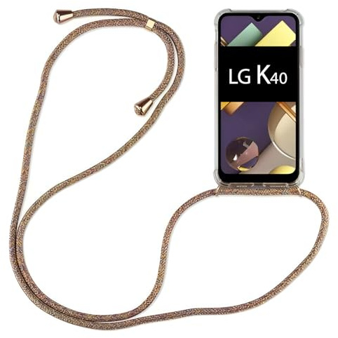 betterfon Hülle Kompatibel mit LG K40 | Handykette Smartphone Halskette Hülle mit Band | Handyhülle mit Kordel zum Umhängen Kompatibel für K40 | Rainbow