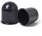 2 Pcs Couvercle de Boule de Remorquage Noir, Universel 50mm Boule de Capuchon de Boule d'attelage de Caravane, Couvercle d'attelage de Remorque en Plastique Parfait pour Remorque Camion (Plastique)
