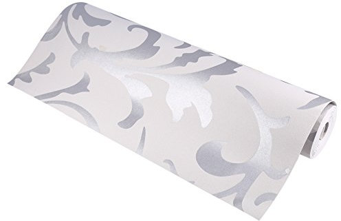 Stick Silber Kontaktpapier, Wandaufkleber, selbstklebende Tapete, Heimdekoration, 10 x 0,53 m