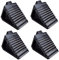 HOXWELL Solide robuste Gummi-Unterlegkeile, 4 Packungen, Premium-Unterlegkeile für Auto, Reiseanhänger, Wohnmobil, LKW und ATV (4 Stück, schwarz) 20,3 x 10,2 x 15,2 cm