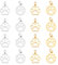 UNICRAFTALE 16pcs 2 Farben Edelstahl Pet Charms Flachrund Mit Hundepfotenabdrücken & Hundepfotenabdrücken Anhänger Metallanhänger Für Halskette Ohrringe Und Anhänger DIY Basteln