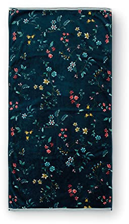 Pip Studio Les Fleurs Gästehandtuch Dark Blue 30x50cm (1 Stück)