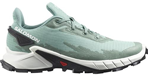 Salomon Alphacross 4 Damen Trailrunning-Schuhe, Starker Grip, Dauerhafter Komfort, Vielseitige Performance, Aquifer, 42 2/3
