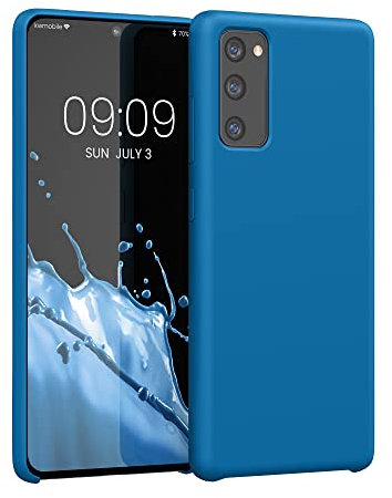 kwmobile Hülle kompatibel mit Samsung Galaxy S20 FE Hülle - Silikon Handy Case - Handyhülle weiche Oberfläche - kabelloses Laden - Blue Reef