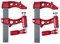 Piher Maxipress F Schraubzwinge | 2er Set | Hochleistungszwinge | 1000kg Spannkraft | geschütztes Gewinde | ideal zum Schweißen (30 cm)