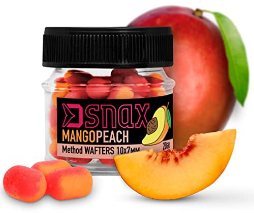 20g 10x7mm SNAX Wafter KÖDER Pop Up Mini Boilie Mango Pfirsich