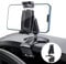 Hoembpn Support de téléphone de voiture avec pince rotative à 360°, multifonction pour tableau de bord et rétroviseur, pare-soleil, support de téléphone portable pour smartphones et GPS de 4,7 à 7,2