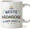Mugffins Tassen/Becher mit Spruch für PÄDAGOGE - Auf Deutsch - Beste der Welt - 11 oz / 330 ml - originelles und lustiges Geschenk Mitarbeiter