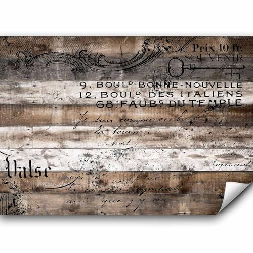 murando - Fototapete Premium-Vlies Vintage Holz, 350x256 cm, Schlafzimmer | Premium-Vliesstoff, Full HD Druck, hochwertige Verarbeitung fürs Wohnzimmer, schnelle Montage, lichtbeständig, geruchsfrei