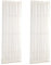 misppro Set di 2 tende bianche per porta francese, pannello oscurante in vetro per la privacy, 63 x 183 cm, poliestere