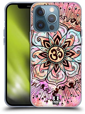 Head Case Designs Macchia Rosa Om Custodia in Gel [Protezione di Grado Militare] Compatibile con Apple iPhone 13 PRO E Compatibile con MagSafe