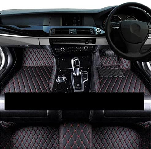 ANTCRZ Fußraummatten Automatten Wasserdicht Accesorios Auto Auto Fußmatten Autozubehör Für VW Für Caddy 2K 2015-2019 Fußmatten (Farbe : RHD Black Red)