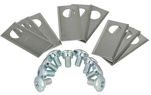 vhbw 9X Ersatz-Messer Ersatz für Worx WA0176 für Rasenmäher - Ersatzklinge Silber, Edelstahl