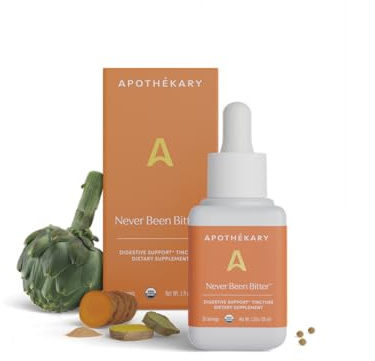 Apothékary Never Been Bitter, Digestive Support, Fast-Acting Aperitif-Inspired Alcohol-Free Herbal Bitters Drops with Artichoke, Dandelion and Burdock for Gut and Liver Health, 1 fl oz, 30 Servings