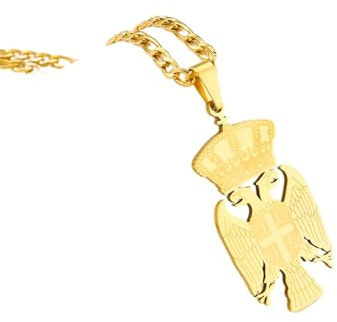 Cernomal Halsketten Mit Kartenanhänger Der Republik Serbien – Modischer Anhänger Mit Nationalemblem, Wasserwellen-Schlüsselbeinkette, Schmuck, Halsbekleidung, Geschenk Für Männer Un