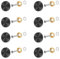 8 Pcs Mirror Screws, 30mm Brushed Stainless Steel Decorative Cap Metal Nail for Bath Plates Mirror Tables Wardrobes Furniture, Brushed Black