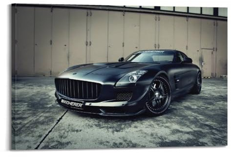KAIPA Sportwagen-Poster für SLS AMG, Superautoposter, dekorative Malerei, Leinwand, Wandposter und Kunstdruck, moderne Familienschlafzimmer-Dekoration, Poster, 30 x 45 cm