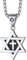 Richsteel 2 Six-Pointed Star Halskette, Star David Star Anhänger Silber Kreuz Mann