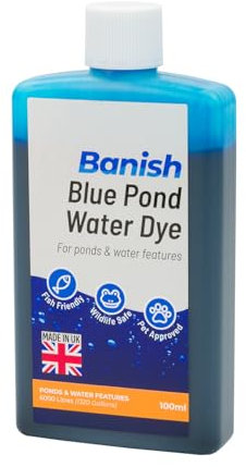 Pisces Banish Blue Pond Dye 100ml Water Colour Algae Control Reduce Greenwater Blanketweed Growth