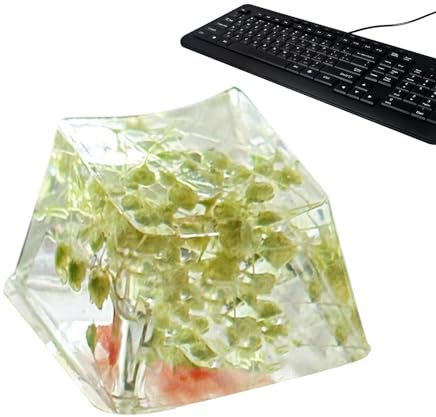 Dry Flowers Keyboard Keycap, Resin Keyboard Keycaps, Backspace, Gypsophila Sa Profile Key Cap, The Keyboard Shines Through the Clear R4 Keycap and