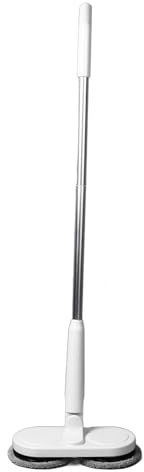 Trapeador Eléctrico Inalámbrico, Trapeador Giratorio Eléctrico, Rotación de 180°, Limpiador de Pisos Autopropulsado con Tubo Ajustable, Trapeador de Piso Multisuperficies, 2000 MAh