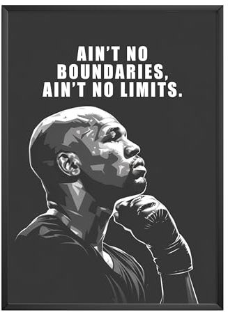 MJ-GRAPHICS® Motivationsbilder Boxen Mike Tyson Bilder Büro, A4 Bild Jugendzimmer Motivation Poster Mike Tyson Motivationsbilder Boxen Mood Poster Sport, Ziele Bild Affirmationen Bild - ohne Rahmen
