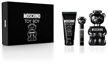 MOSCHINO Toy Boy Geschenkset mit 3 Parfums für Herren: Edp Spray 100 ml Duschgel 100 ml und Mini Edp Reisespray 10 ml