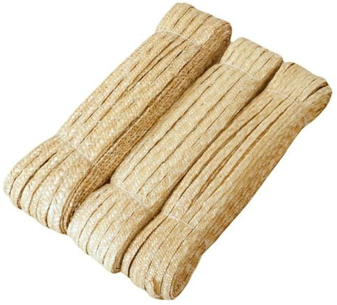 LKXHarleya 164ft Natural Wheat Straw Weaving Rattan Straw Weaving Material for Home DIY Handmade Weaving Crafts Knit And Repair Chair Basket Tool, 11mm