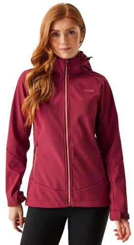 Regatta Desoto X Softshelljacke Damen mit Kapuze, Farbe:Rumba Red, Größe:36