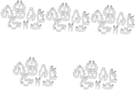 PRETYZOOM Lot De 5 Moules À Biscuits Pratiques Et Réutilisables Emporte-pièces À Thème De Noël Adorables Emporte-pièces Pour Biscuits Fournitures De Pâtisserie 8 Pièces X 5