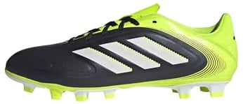 adidas Unisex COPA Pure III Club Firm Ground/Multi Ground Football Boots, Core Black/Cloud White/Lucid Lemon, 39 1/3 EU