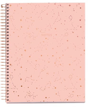 Miquelrius - A5-Notizbuch (148 x 210 mm), 100 weiße Seiten, 70 g/m², fester Kartoneinband, 4 Farbbänder, Spiralbindung, 2 Löcher, glattes Notizbuch, schönes Schreibwaren, Konstellation