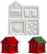Silikonformen Gieß Häuser WISIRENT, 3d Silikonform Weihnachten Haus Silikonform Haus mit Herz Fenster, 3d Silikonform Love Kerzenhalter Love Splicing House Silikonform für Weihnachten Halloween Ostern