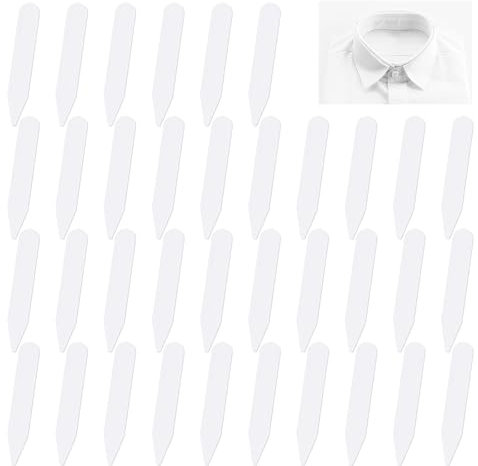 OQKAHIV 50Stück Kragenstäbchen für Herrenhemden, Hemdkragen Stäbchen Kragenstäbchen Hemdkragenhalter Kragenstäbchen Kragenstäbchen Für Herrenhemden Herrenhemd Kragenspange Herren Kragen Setaccessoires