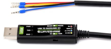Waveshare USB To RS232/485 Serial Cable, Original FT232RNL Chip, Onboard Power And Signal Indicators, Multi-OS Compatible & Multi-device Applicable, Supports 3.3V / 5V Level Communication Switching