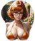3D Mouse Pad with Silicone Breasts Mouse Pad with Hand Rest, Non-Slip Anime Manga Mouse Pad Wrist Rest for Office (Velma)