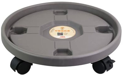 Plant Caddy - Round Flower Pot Mover, Movable Garden Flower Plant Pot Stands Wheels dollys, Rollers dollys Trolley Tray Pallet With Brake Wheels, For Home, Garden, Offices, Indoor Outdoor Use