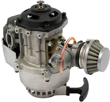 49CC 2-Takt Mini Motorrad Motor, 3PS/1.9kW – 1.2L Tank & Luftkühlung, mit Hitzeschutz & Seilzugstarter, langlebig & leistungsstark, für Zweitakt-Motorräder