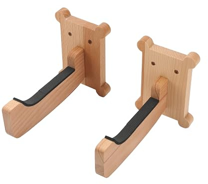 TUOJINRUIDA Surfbrett Wandhalterung Rack - Buchenholz Surfbrett Wandaufhänger mit M6 Dehnbolzen - Vertikale Surfboard Aufbewahrung für Longboard, Shortboard, Skimboard