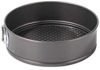 Generico Tortiera 22 cm Fondo Removibile, Stampo per Torte Rotondo Antiaderente con Chiusura a Cerniera, in Acciaio al Carbonio, Utensile da Forno Resistente per Dolci e Cheesecake