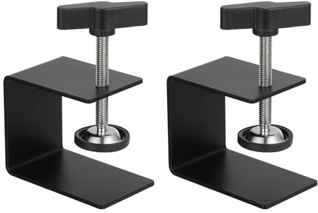 PATIKIL 2 Pcs Aluminum Alloy Universal C Clamps, Heavy Duty g Clamp Base 0-50mm Clip Range Stand Mounting Accessory Cabinet for Tables Woodworking Welding