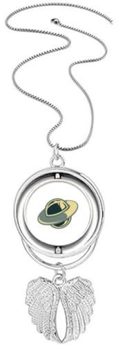 Universum Alien Monster UFO-Anhänger, Engelsflügel, rotierende Halskette, Schmuck