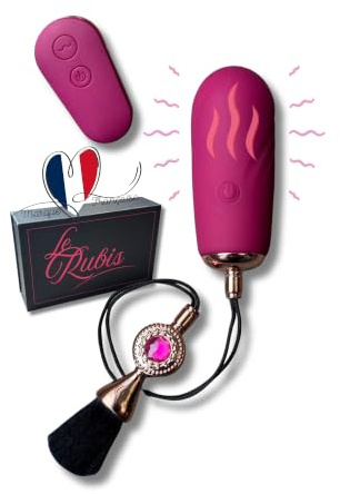 Le Rubis – Œuf Vibrant Femme à Distance | Vibro Télécommande | 12 Modes & Fonction Chauffante | Silicone Médical Étanche | Unlimited Pleasure Secret