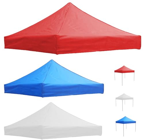 Pavillon Dach, UV- und Wasserbeständig Zeltüberdachung, Im Freien Partyzelt Pavillon-Ersatzdach, Überdachungsabdeckung Ersatzbezug Baldachin für Garten und Camping (Rot, 2 x 2 m)