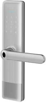 BOT Elektronisches Türschloss TTLock H3, Silber – Smart Doorknob mit Fingerabdruck, Bluetooth, Smart-Funktion