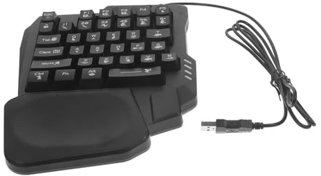 HOMOBABE K1 35 Key Single Hand Mechanical Feel Backlight Gaming Keyboard | Abs Black Finish, Accurate Operation and Simple Design, for Home Use and Young Players