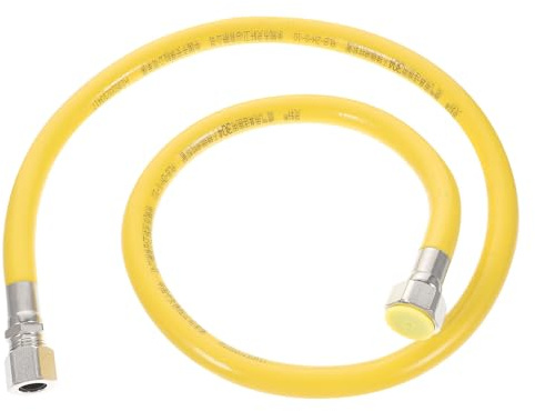 CLISPEED Tubo del Gas Flessibile in Acciaio Inox per Apparecchi a Gas Liquefatto, Resistente alla Corrosione, per Cucina e Forno, 1 Metro Accessori di Sicurezza
